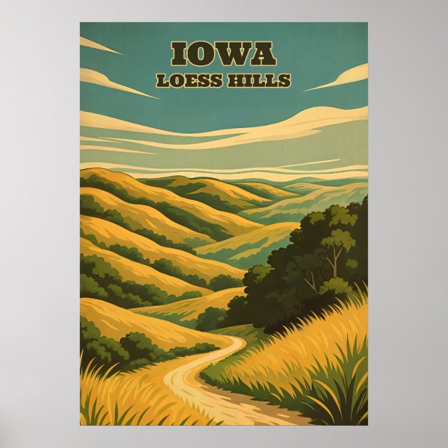 Póster Iowa Loess Hills V02 (Frente)