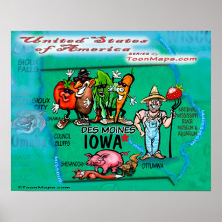 Póster Iowa USA