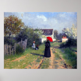 Póster Ir a la iglesia Elin Danielson-Gambogi 1888