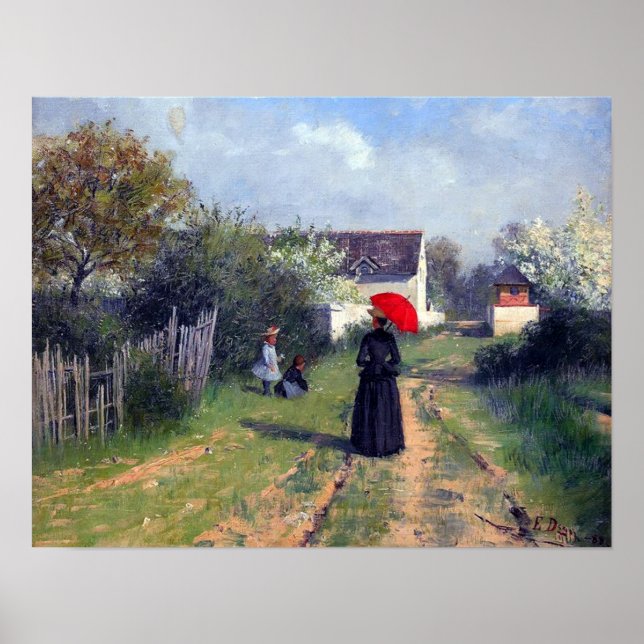 Póster Ir a la iglesia Elin Danielson-Gambogi 1888 (Frente)