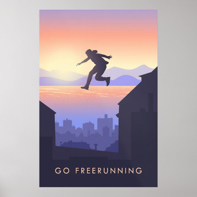 Póster Ir Cartel de Viaje de Parkour (Frente)