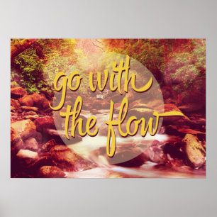 Póster Ir con el río Flow