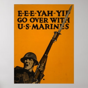 Póster Ir Con Marines Estadounidenses