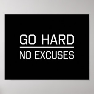 Póster Ir duro sin excusas