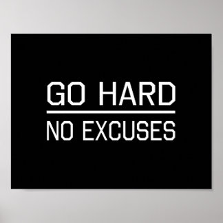 Póster Ir duro sin excusas