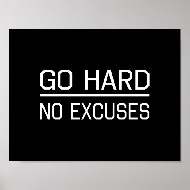Póster Ir duro sin excusas (Frente)