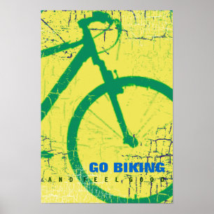 Póster ir en bicicleta