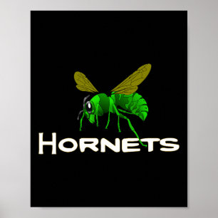 Póster Ir Hornets Green Footbyll Bysketbyll Chee