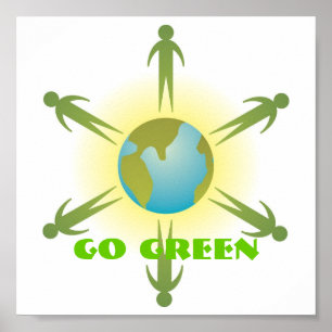 Póster Ir Poster verde hasta 11x11