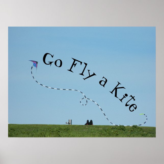 Póster Ir Volar un cometa = Idiom significa Ir - a comien (Frente)