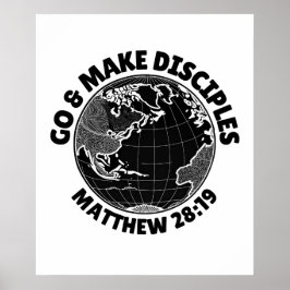 Póster Ir y hacer discípulos - Mateo 28:19