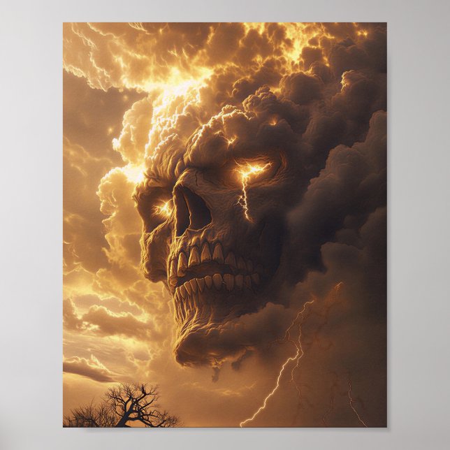 Póster Ira de la Calavera de la Tormenta (Frente)