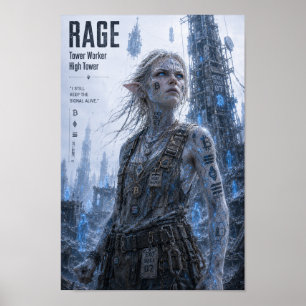 Póster Ira / Trabajador de Torre / Torre Alta