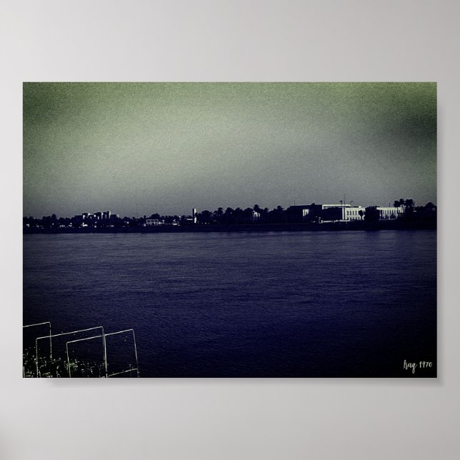 Póster Irak Bagdad río Éufrates vintage (Frente)