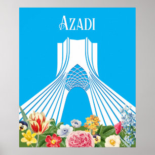 Póster Iran Azadi (Libertad)