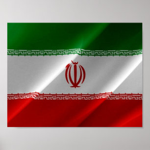 Póster Irán - Bandera iraní -
