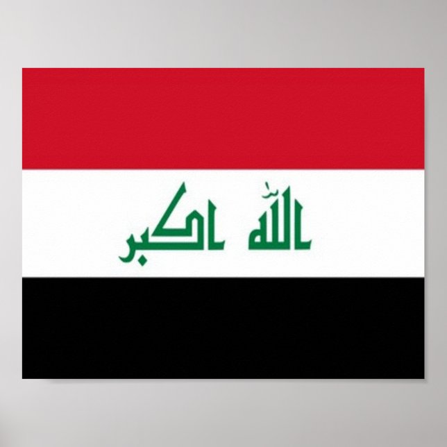 Póster Iraq - Bandera iraquí - (Frente)