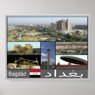 Póster Iraq - Mosaico de Bagdad -