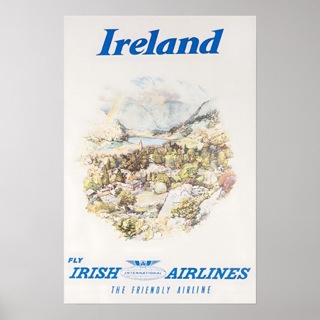 Póster Ireland Art Travel Poster Irish Print (Frente)