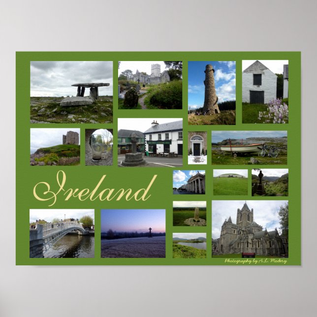 Póster Ireland Collage (Landscape) (Frente)