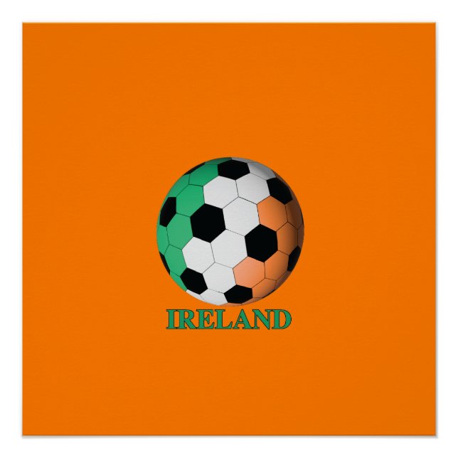 Póster Ireland soccer (Anverso)