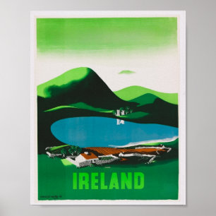 Póster Ireland Vintage Travel