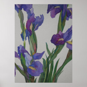 Póster Iris azul