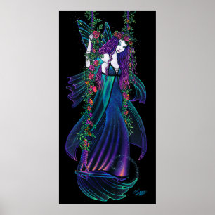 Póster Iris Bohemias Hada Swing Flower Child Hippie Art