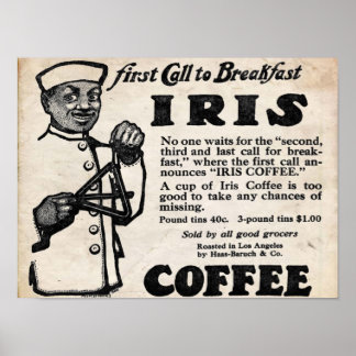 Póster Iris Brand Vintage Coffee Print