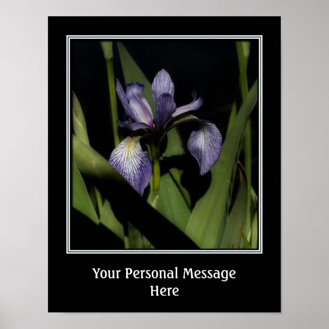 Póster Iris De Bandera Azul Crea Tu Propia Cita (Frente)