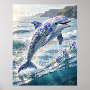Póster Iris Delfín Floración Oceánica