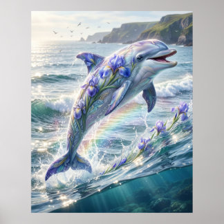 Póster Iris Delfín Floración Oceánica