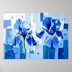 Póster Iris elegante en estilo abstracto moderno