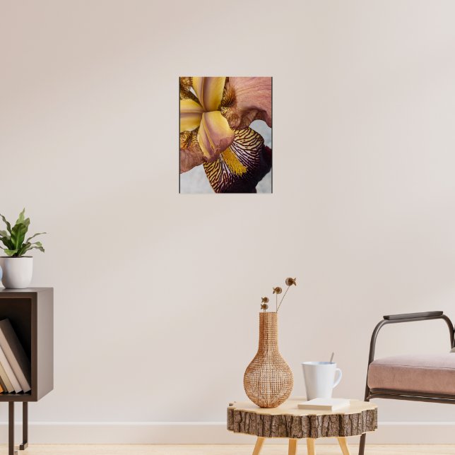 Póster Iris Floral Barbudo Amarillo y Violeta (Salón 3)