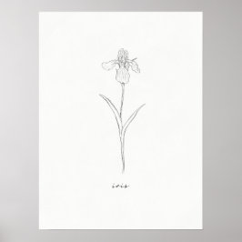 Póster Iris Flower Print