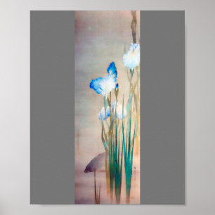 Póster Iris y Carp, Watanabe Seitei