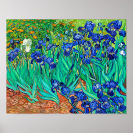 Póster Irises (1889) Vincent Van Gogh blue floral garden
