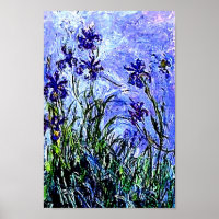 Irises de Claude Monet Poster