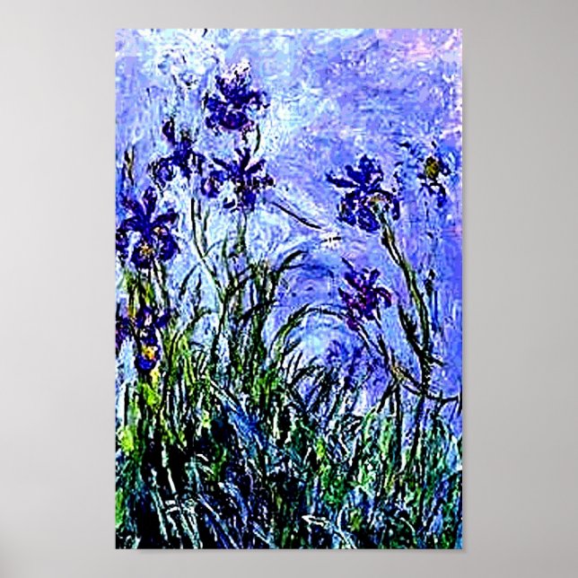 Póster Irises de Claude Monet Poster (Frente)