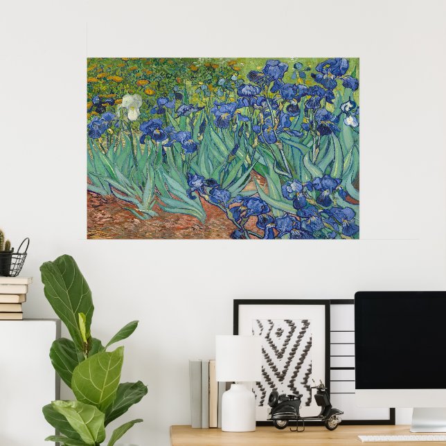 Póster Irises de Vincent van Gogh (Oficina en casa)