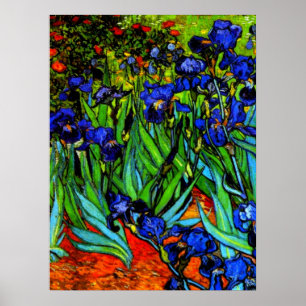 Póster Irises, famoso cuadro floral de Van Gogh,