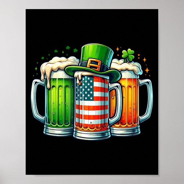 Póster Irish Beer Ireland St Patricks Day Drinking Party  (Frente)