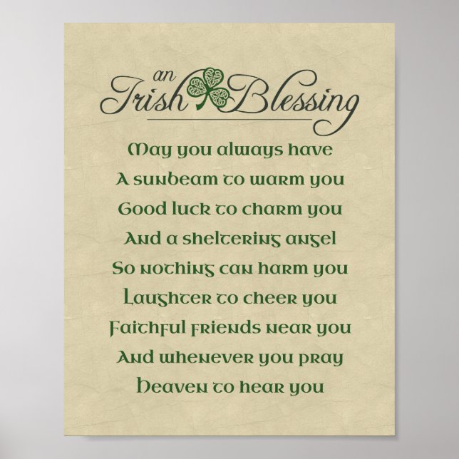 Póster Irish Blessing (Frente)