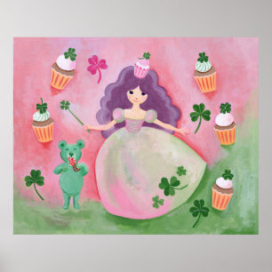 Póster Irish Cupcake Princess Painting