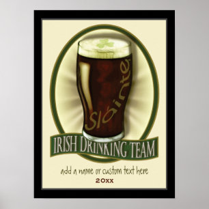 Póster Irish Drinking Team Personalized