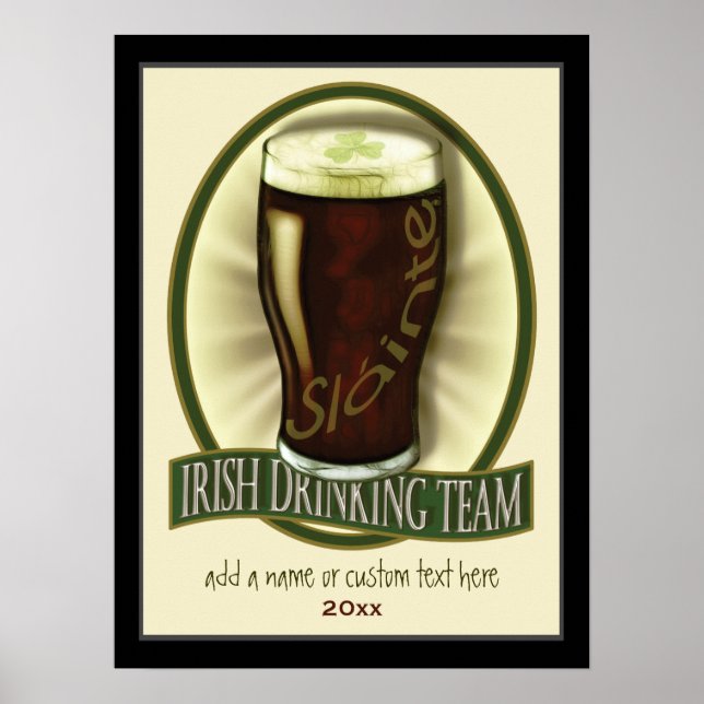 Póster Irish Drinking Team Personalized (Frente)