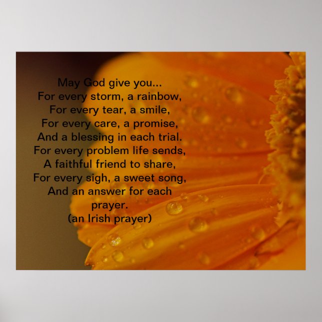 Póster Irish Prayer Print (Frente)