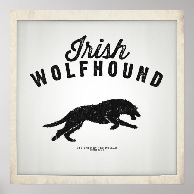 Póster Irish Wolfhound (Frente)