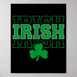 Póster Irlanda Ascendencia Irlandesa Estilo Varsity Para