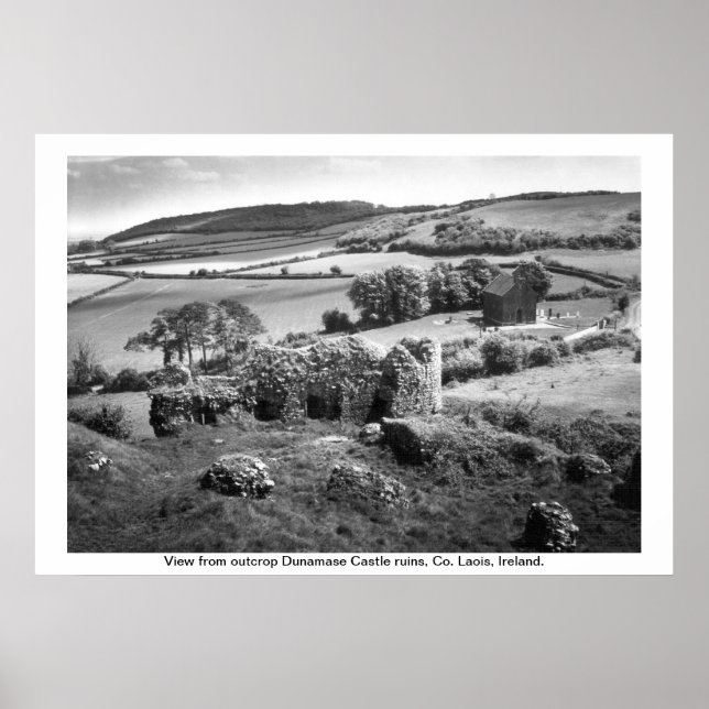 Póster Irlanda - Co. Laois, Castillo de Dunamase (Frente)
